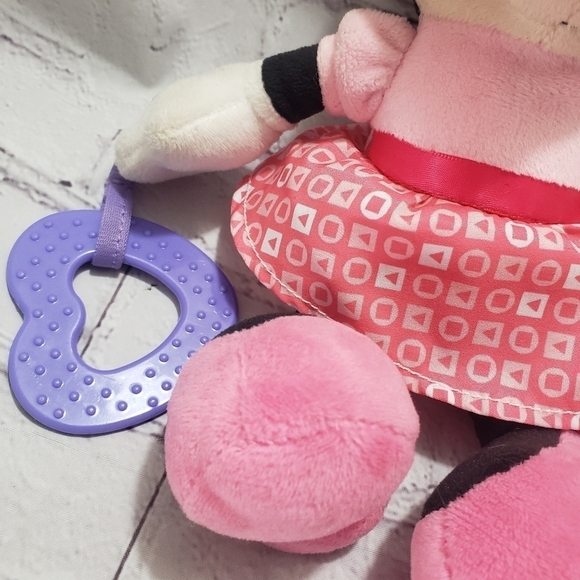 Disney Baby Minnie Mouse Plush Sensory Toy 10-inch Stuffed Animal 2021 Pink - Picture 4 of 9
